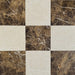 Checkerboard Marble Tile 12x12 with Cream Nouva and Dark Emperador marble squares