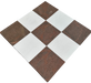Checkerboard 12x12 tile with Thassos white marble and Bordeaux granite in polished finish
