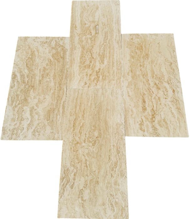 Classic Vein-Cut Travertine 12x24 Polished Tile