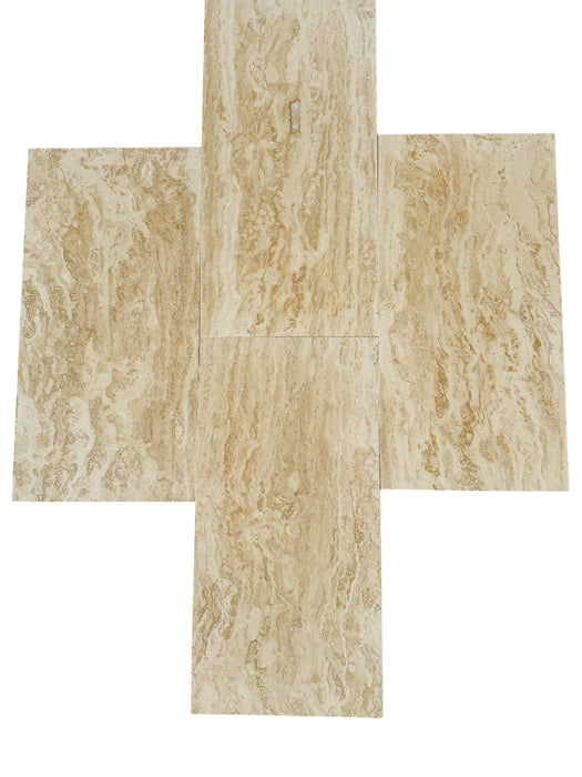 Classic Vein-Cut Travertine 12x24 Polished Tile