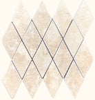 Flat view of Durango Travertine Rhomboid 3x6 Mosaic Tile Sheet
