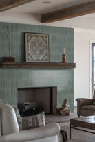 Gems Caraibi Fluted Tiles installed on accent wall with seamless grout finish
