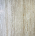 Flat lay of Ivory Vein Cut Travertine 18x18 with honed finish and cream ivory tones