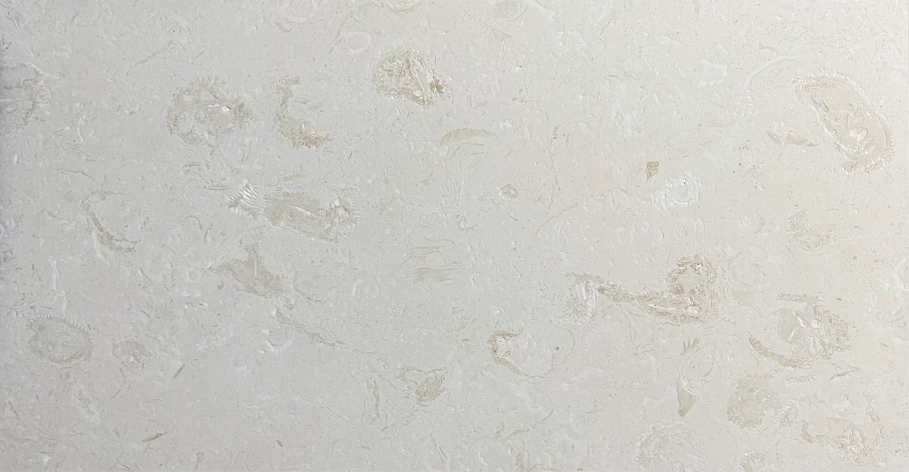 Mayra White Brushed Limestone Tile 18x36