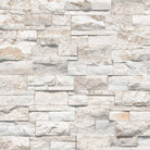 Flat view of Royal White XL Stacked Stone Panel, 9x24 quartzite with white base and beige striations