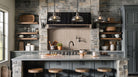 Sinfonia Hip Hop Abedul Fluted Tiles installed on kitchen backsplash with soft matte finish