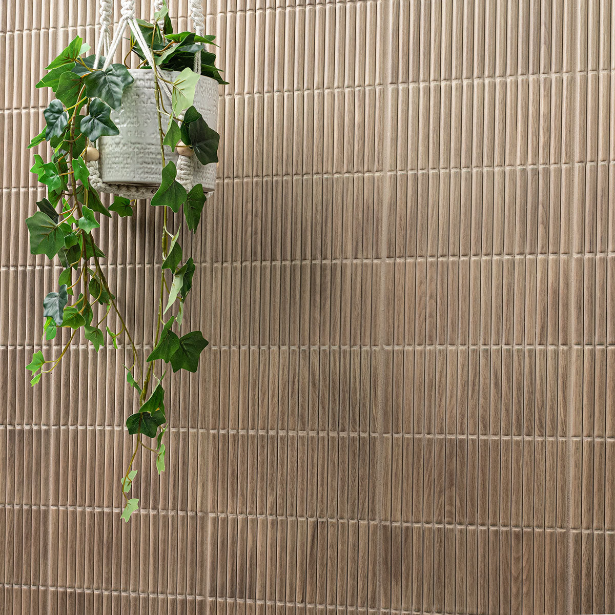 Sinfonia Piano Camel Fluted Tile – Matte 3D Brown Wood Look