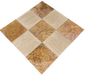 Checkerboard tile with Veincut Travertino and Sedona Travertine in 12x12 format
