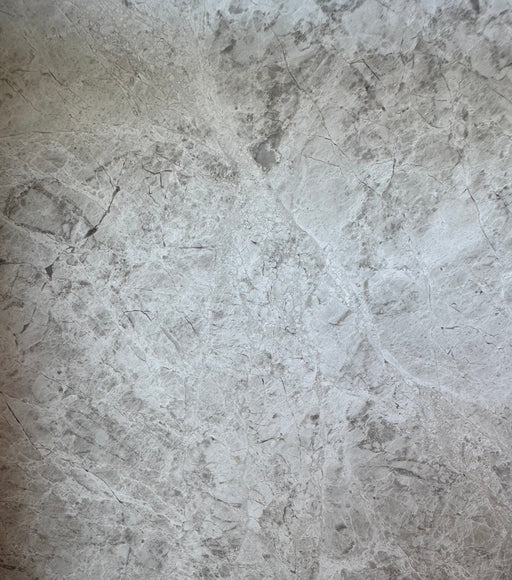 Tundra Gray Marble Tile 18x18 polished finish with soft gray veining