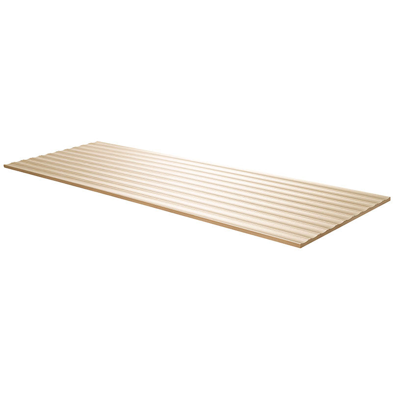 Edge of Urbanslat Flute Maple showing light blonde wood tones and matte finish