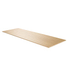 Edge of Urbanslat Flute Oak showing ribbed strip pattern and soft oak tones