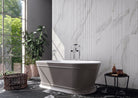 Urbanslat Marmi Grey Wall Panels installed on bathroom feature wall with clean vertical flow