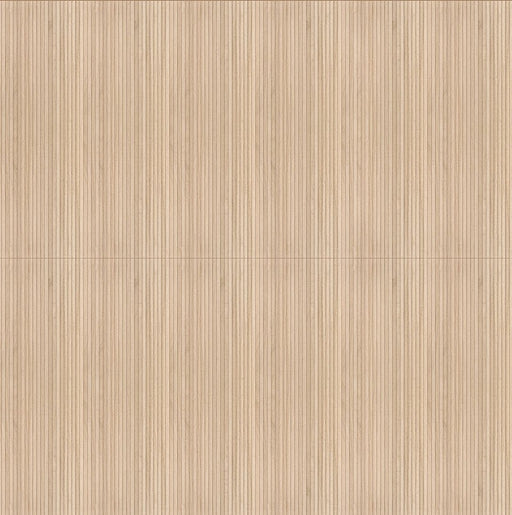 Urbanslat Natural Wood Look Wall Panel 16x48 ceramic tile with fluted design and matte finish