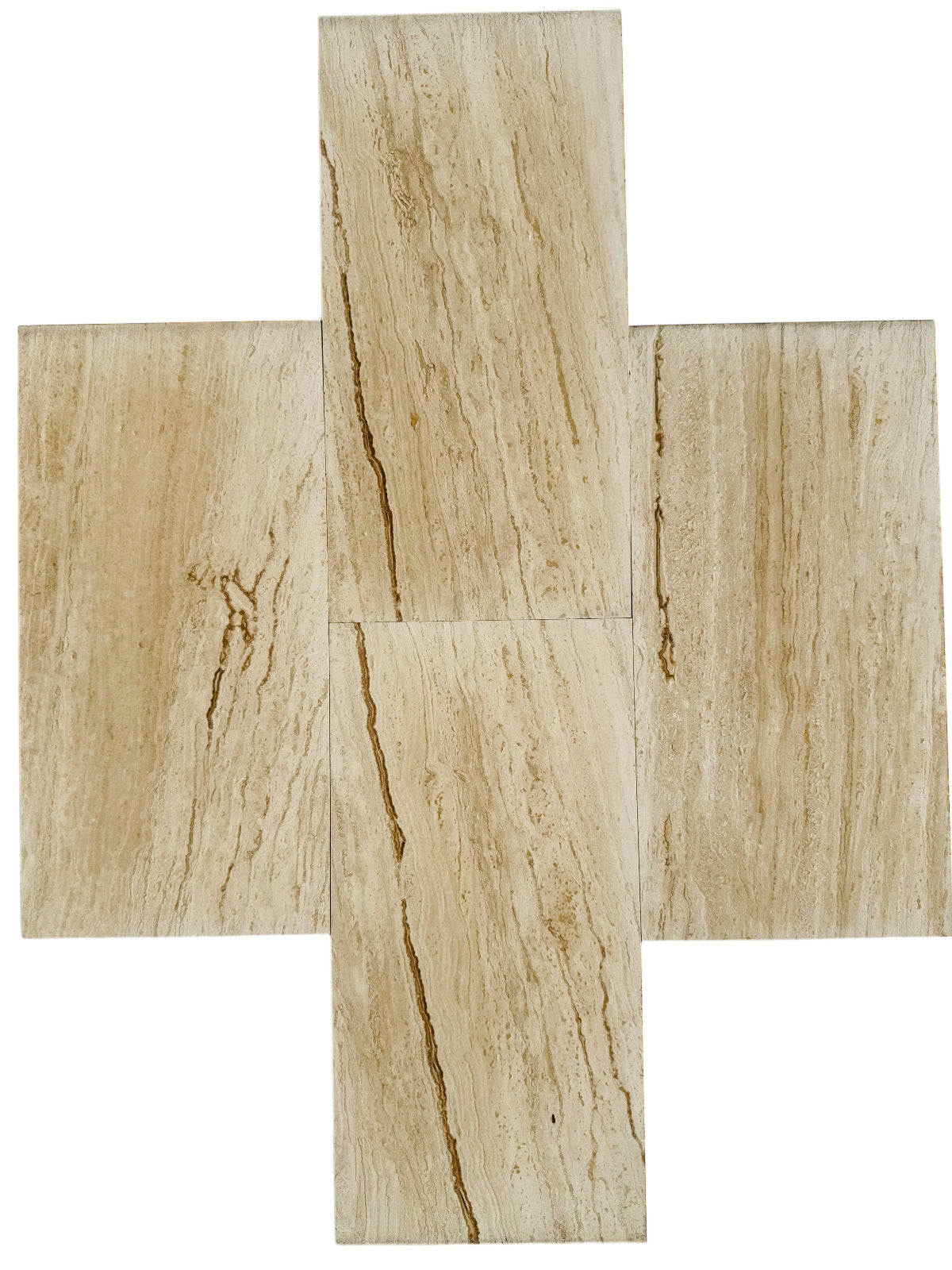Wooden Vein-Cut Travertine Polished Tile 12x24