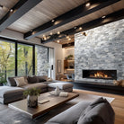 XL Rockmount Alaska Gray Corners installed on modern feature wall with seamless finish