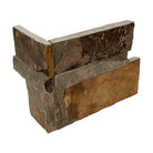 Flat view of XL Rockmount California Gold 9x18 Corner with split-face slate surface and earthy tones
