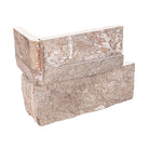 Flat view of XL Rockmount Golden White 9x18 Corner with split-face quartzite texture and multicolor tones