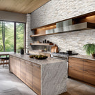 XL Rockmount Royal White Corners installed on modern kitchen wall with seamless finish