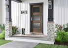 XL Rockmount Sierra Blue Corners installed on outdoor column with seamless finish
