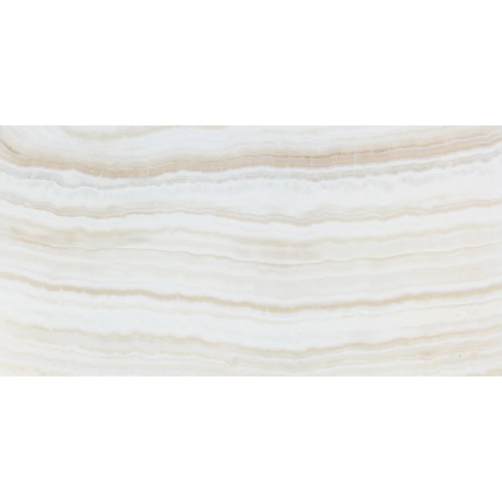 Polished White Onyx Tile 12x24