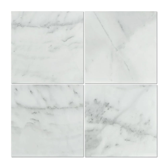 18X18 Bianco Mare Marble Tile Polished