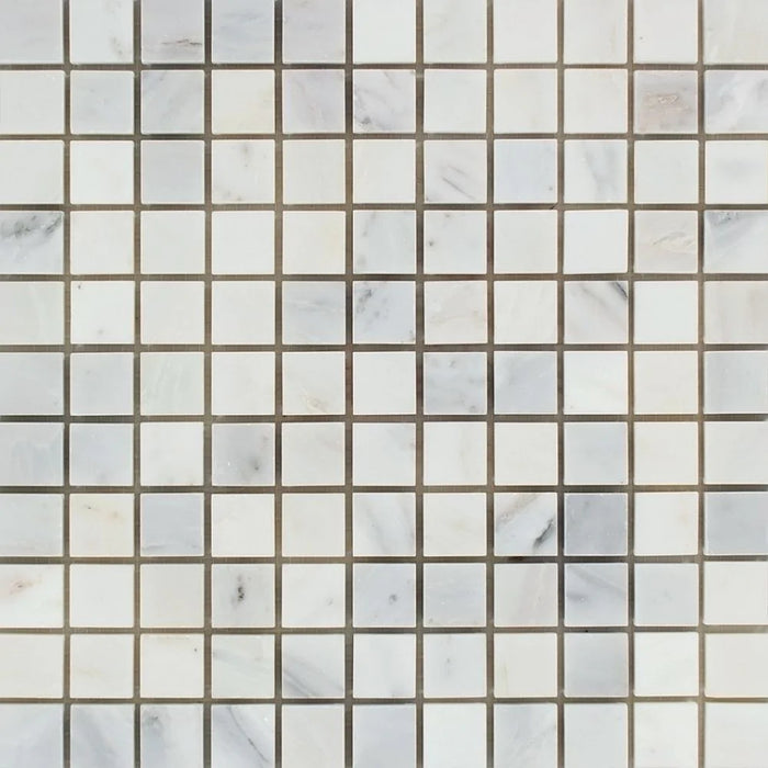 Arabescato Carrara Marble 1x1 Mosaic