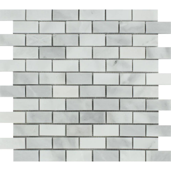 Bianco Mare Marble 1x2 mosaic tile