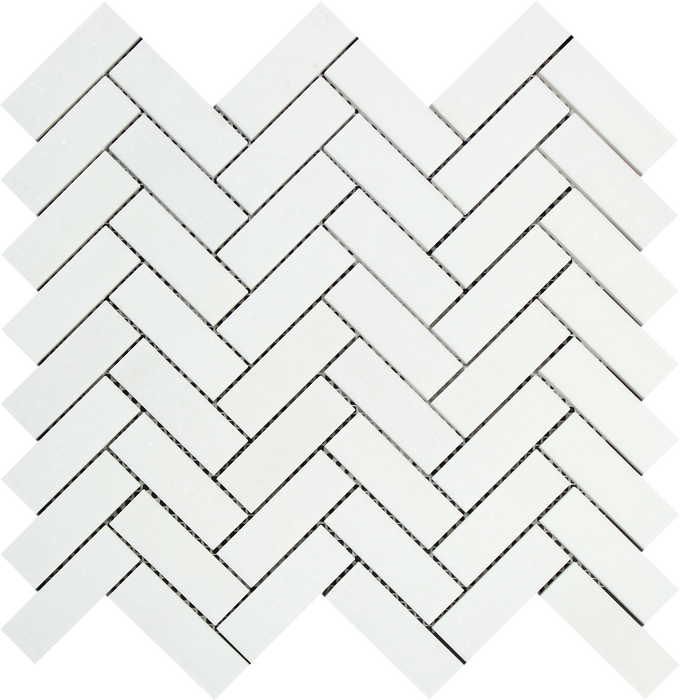 Thassos White 1"x3" Herringbone