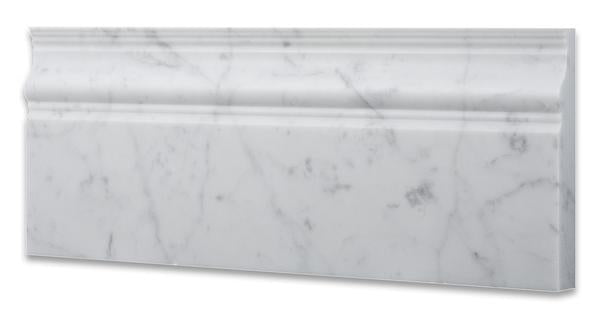 Carrara White Marble Baseboard 5x12