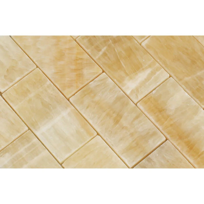 Honey Onyx Polished 2x4 Mosaic Tile