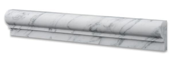 Carrara White Marble Chair rail 2x12