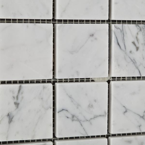 Carrara White Marble 2x2 mosaic tile