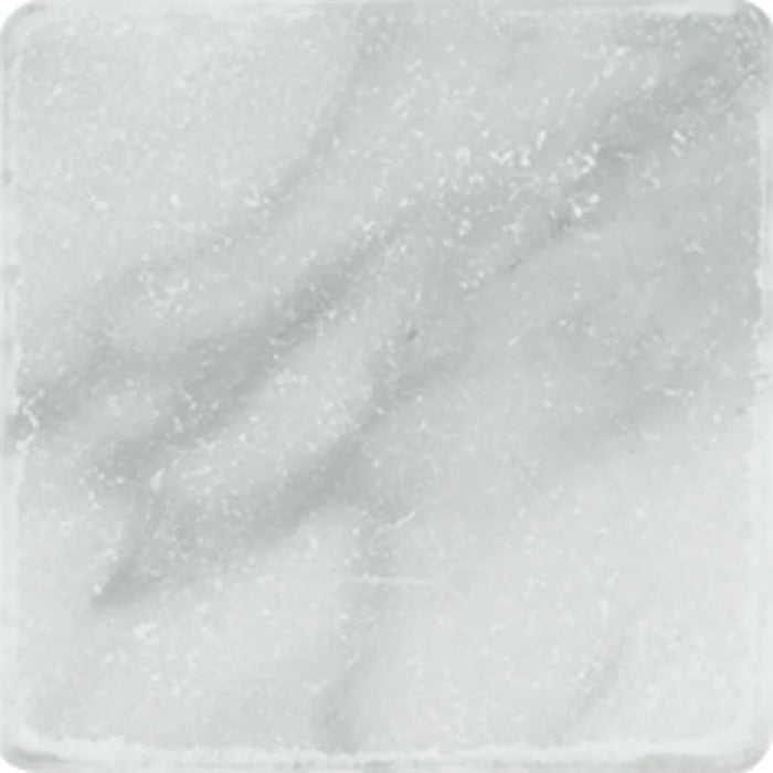4X4 Bianco Mare Marble Tumbled Tile