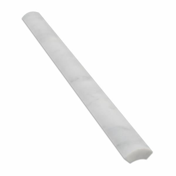 Carrara White Marble Quarter round 1x12