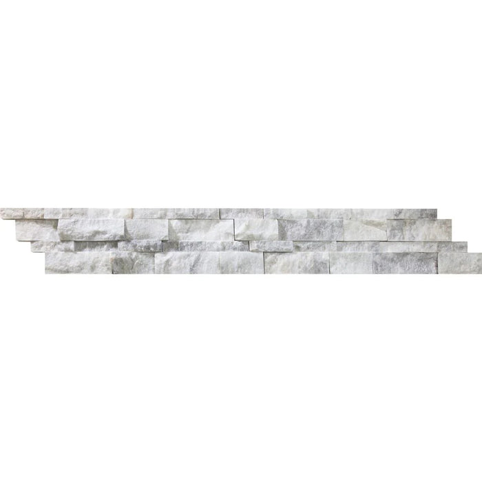 Stacked Stone Panel Bianco Mare Marble Split face