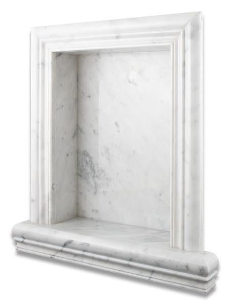 Carrara White Marble Custom Made Shampoo Niche Grande