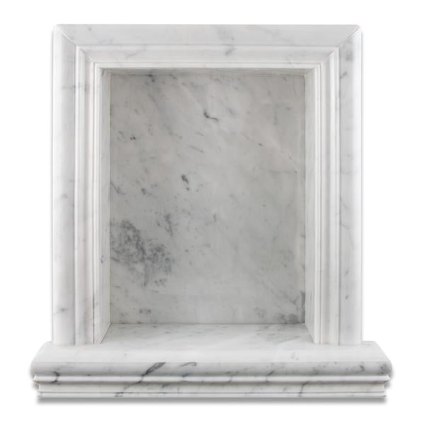 Carrara White Marble Custom Made Shampoo Niche Grande