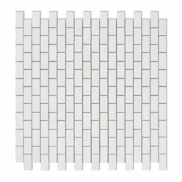Thassos White Mini Brick 5/8x1 1/4 Polished Mosaic