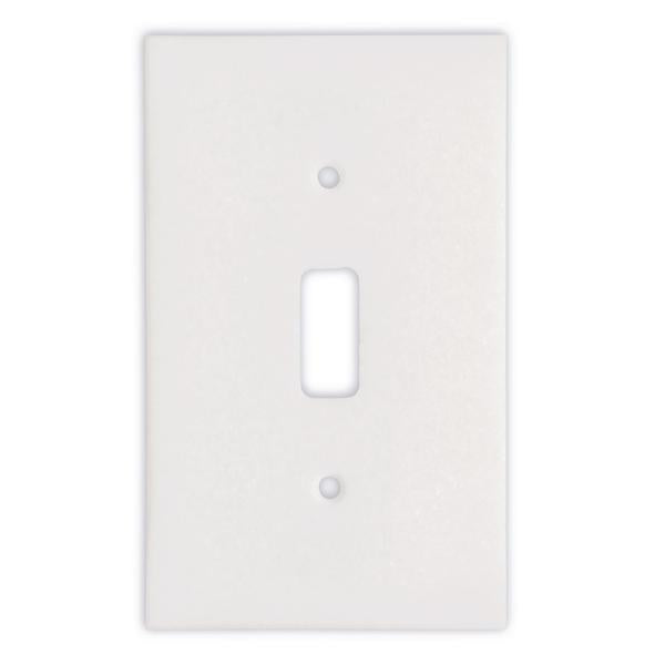 Thassos White Marble Single Toggle Switch Plate Cover - 2.75 X 4.5 inch