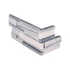  Flat lay of Alaska Gray 3D Honed Small corner marble panels with soft veining