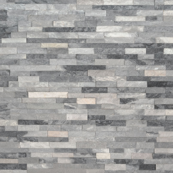 Close-up of Alaska Gray Mini’s textured split face finish