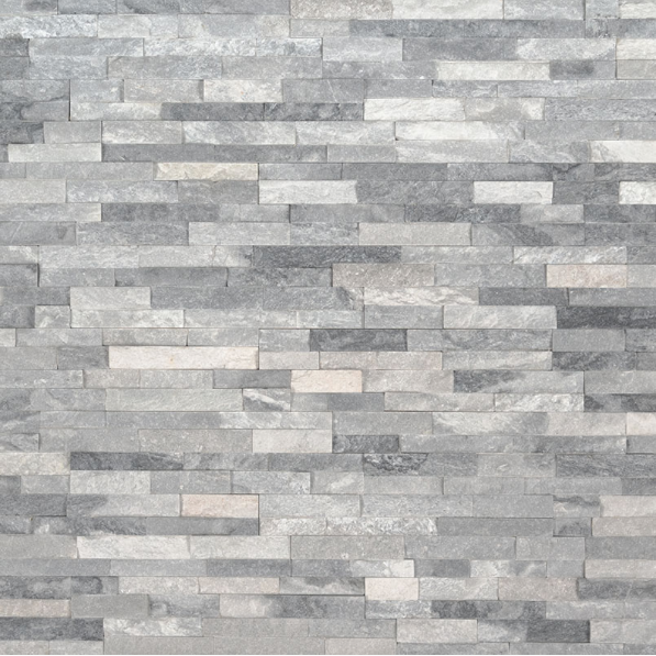 Flat lay of Alaska Gray Mini showing gray marble veining