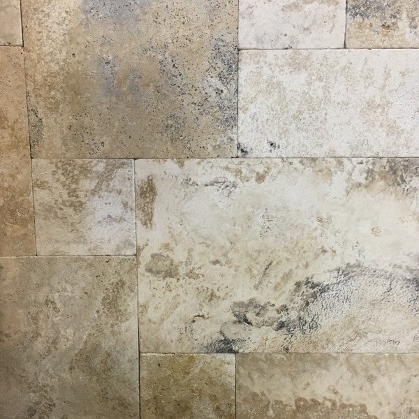 Andean Cream Travertine Versailles Pattern Tumbled