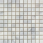 Arabescato Carrara Marble 1x1 mosaic tile with polished finish