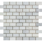Arabescato Carrara Marble 1x2 mosaic tile with polished finish