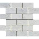 Arabescato Carrara Marble 2x4 polished mosaic tile