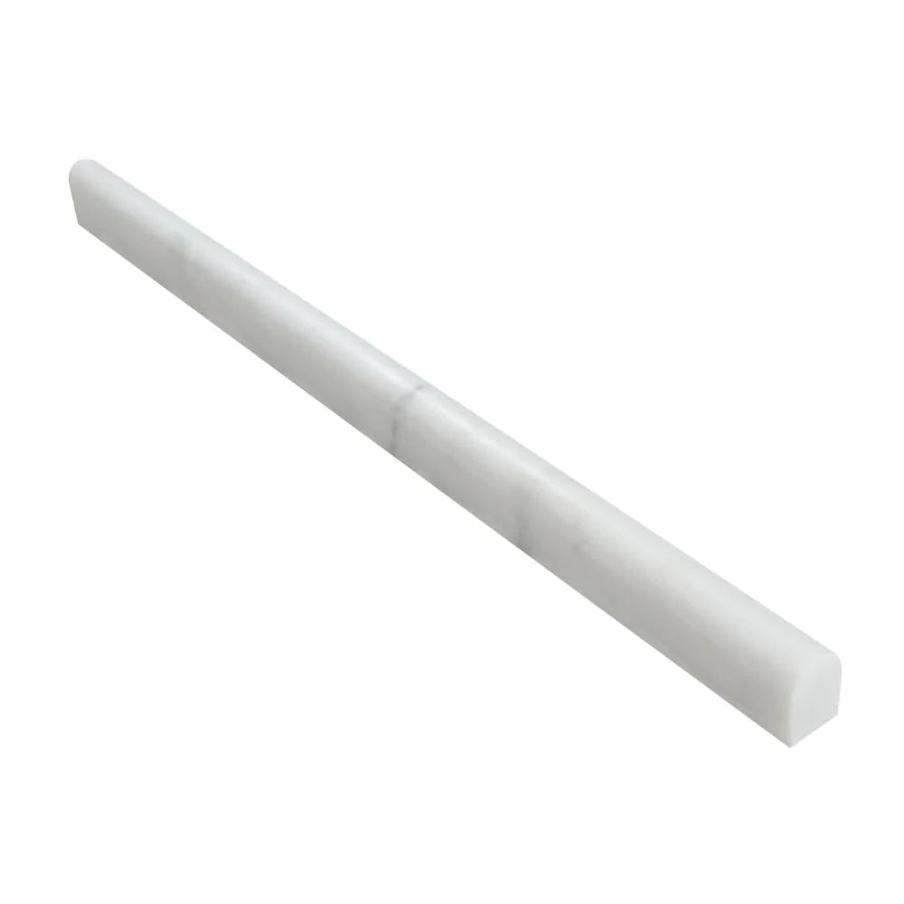 Arabescato Carrara Marble Bullnose 1/2in