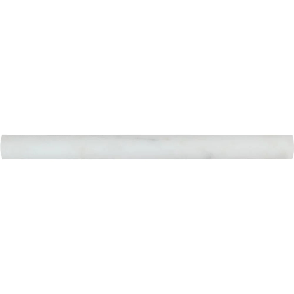 Arabescato Carrara Marble Bullnose 1in