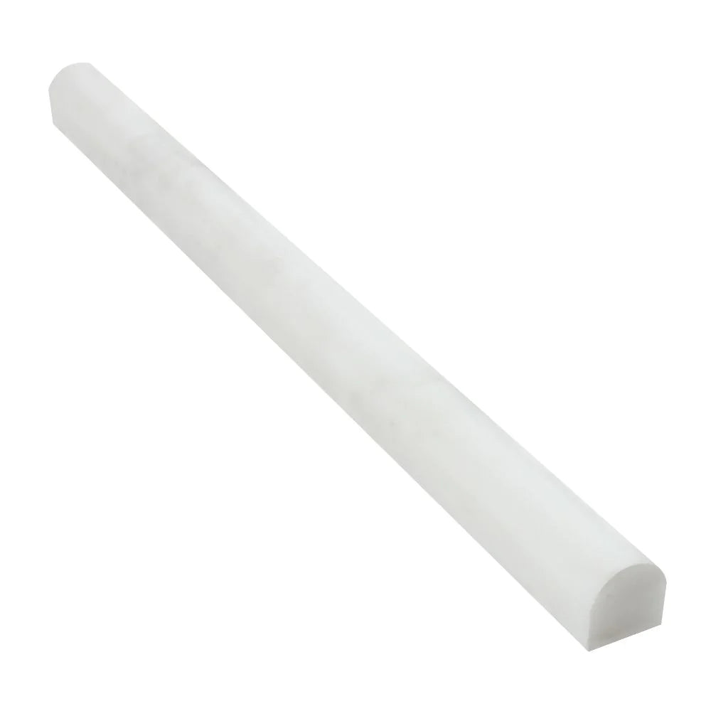 Arabescato Carrara Marble Bullnose 3/4in