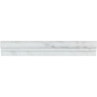Close-up of Arabescato Carrara Chair Rail showing white tones and gray veining